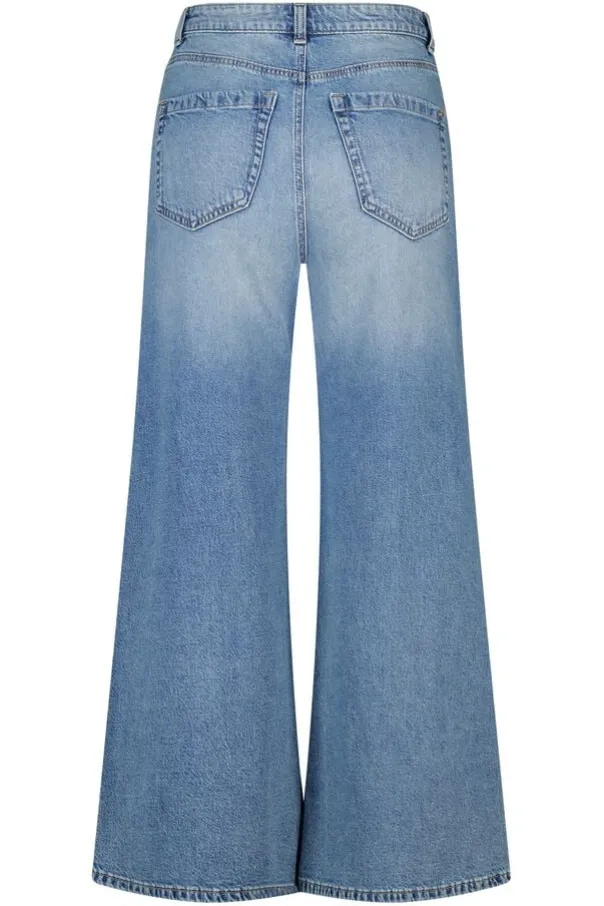 Wide leg jeans met hoge taille