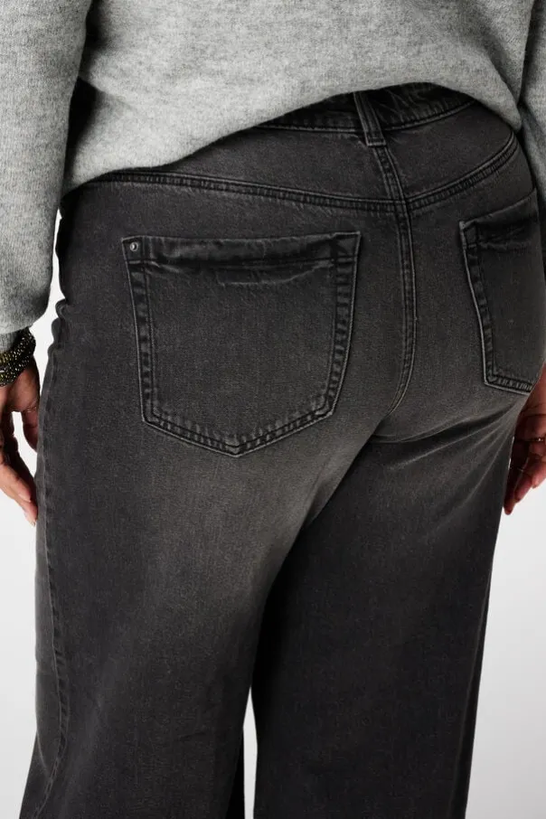 Wide leg jeans met hoge taille
