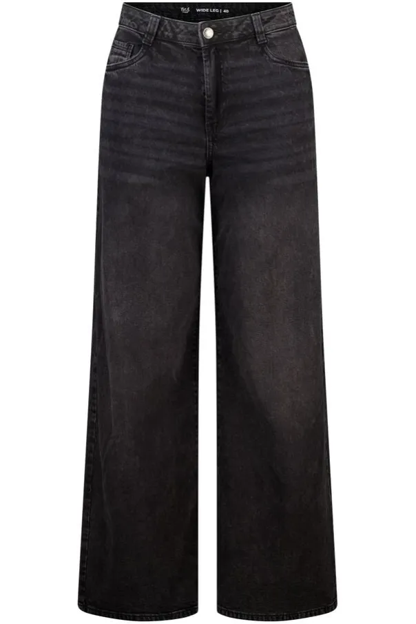 Wide leg jeans met hoge taille