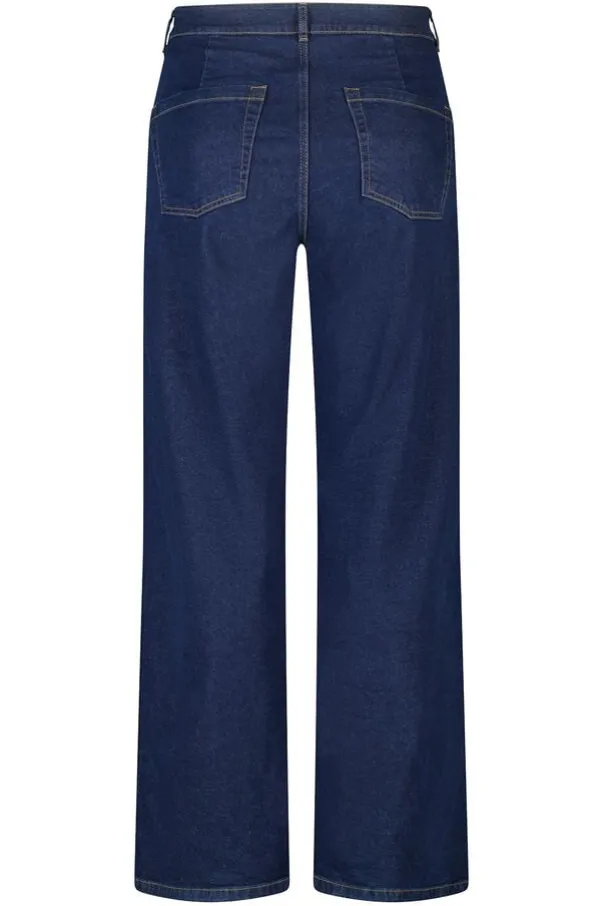 Wide leg jeans met sierknopen