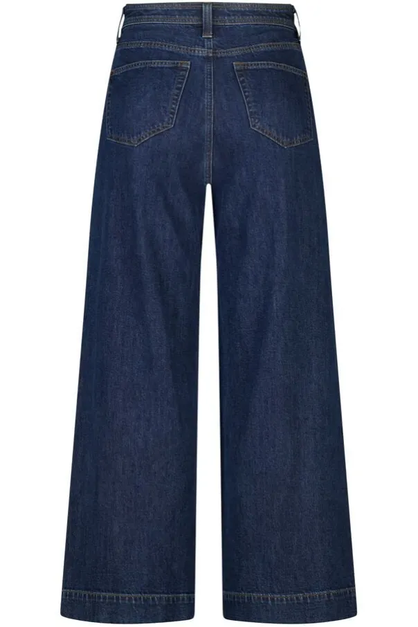Wide leg jeans met voorzakken