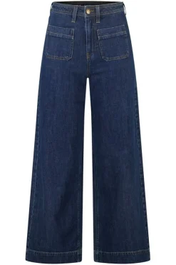 Wide leg jeans met voorzakken