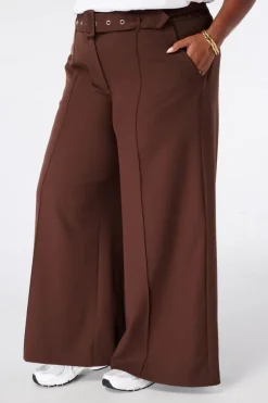 Wide leg pantalon met ceintuur
