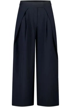 Wide leg pantalon met plooien