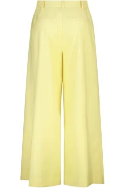 Wide leg pantalon met siernaden