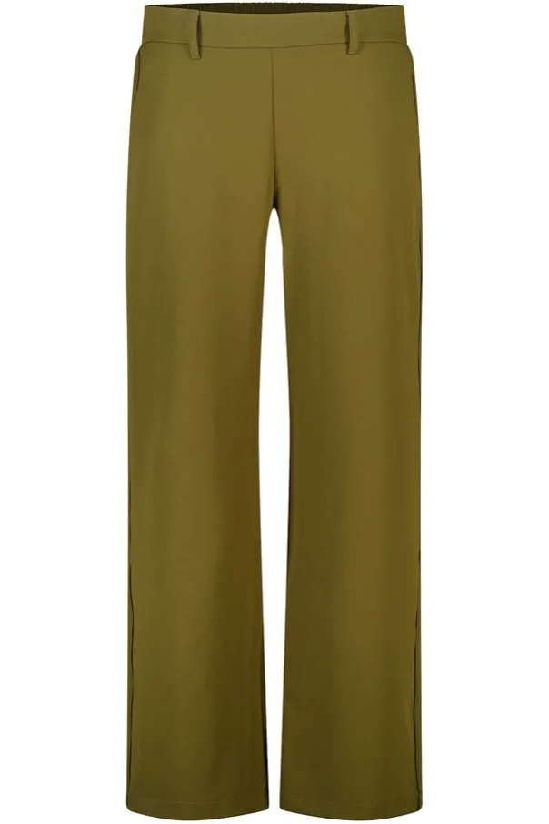 Wide-leg pantalon met zijstreep